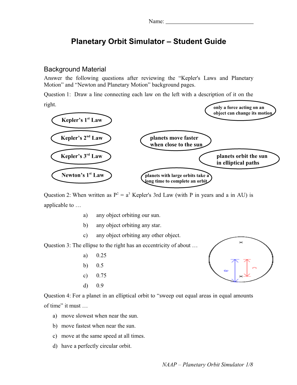 Planetary Orbit Simulator – Student Guide