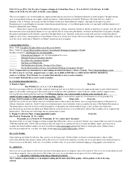 ENG 4936Sec.227G: the World of Langston Hughes & Critical Race Theory W 6-8 (12:50-3:50) Mccarty В -G108 Office 4318 TUR; Tel: 294-2827; E-MAIL: Reid U Ufl.Edu