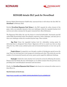 KONAMI Details DLC Pack for Neverdead