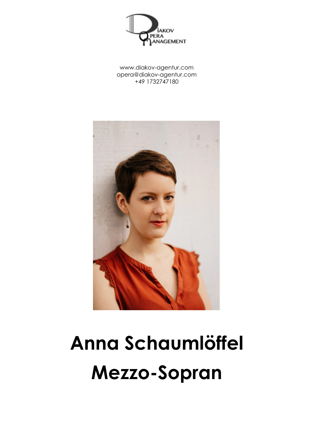 Anna Schaumlöffel Mezzo-Sopran