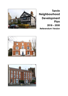 Tarvin Neighbourhood Development Plan 2018 – 2030 Referendum Version