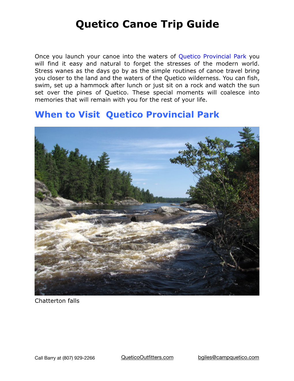 Quetico Canoe Trip Guide