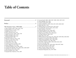 Table of Contents