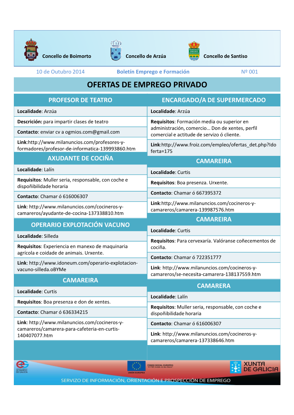 Boletin Emprego E Formación