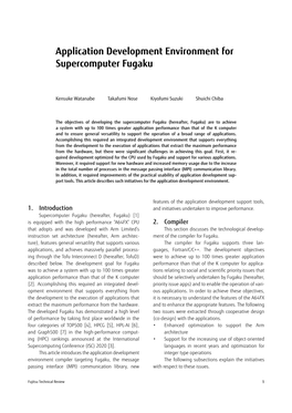 Application Development Environment for Supercomputer Fugaku
