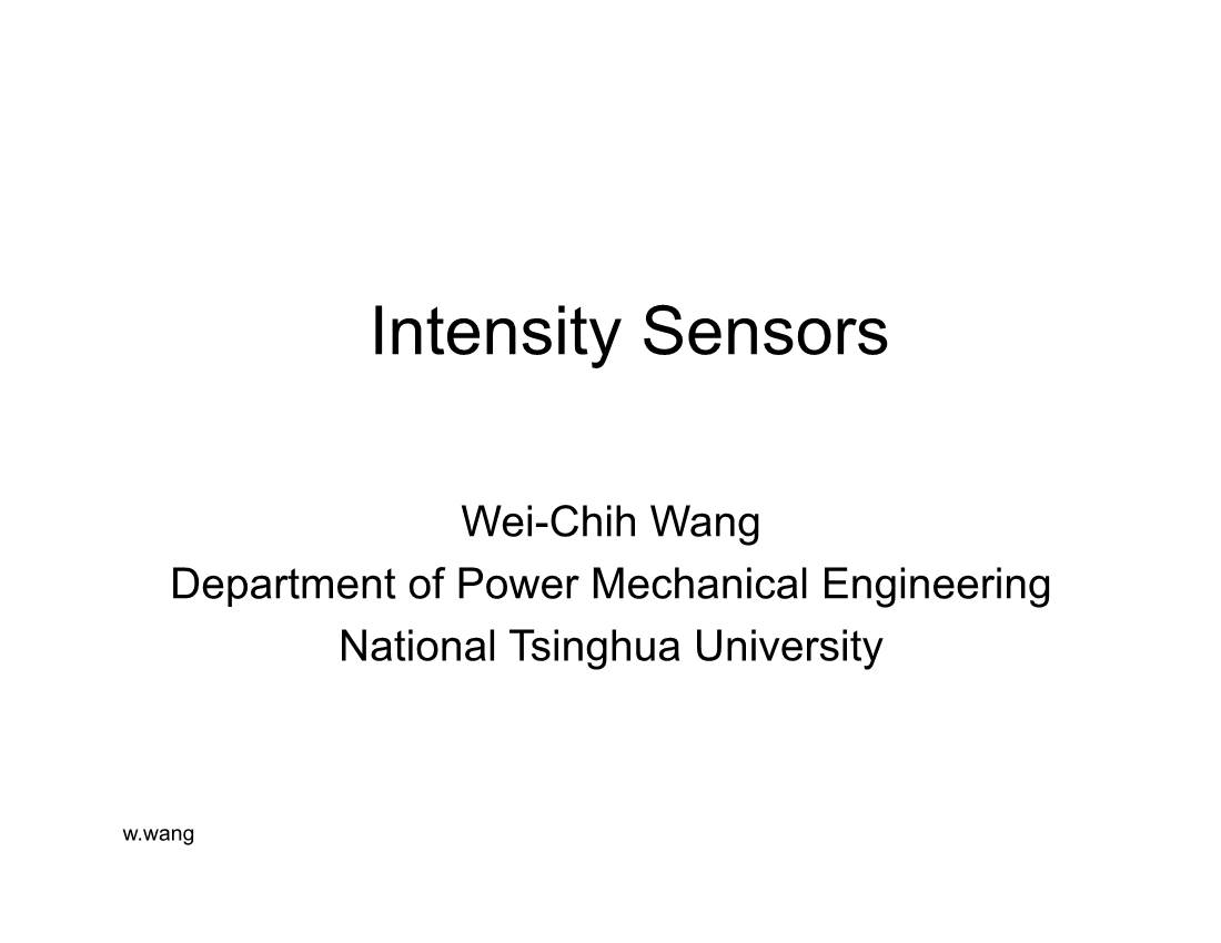 Intensity Sensors