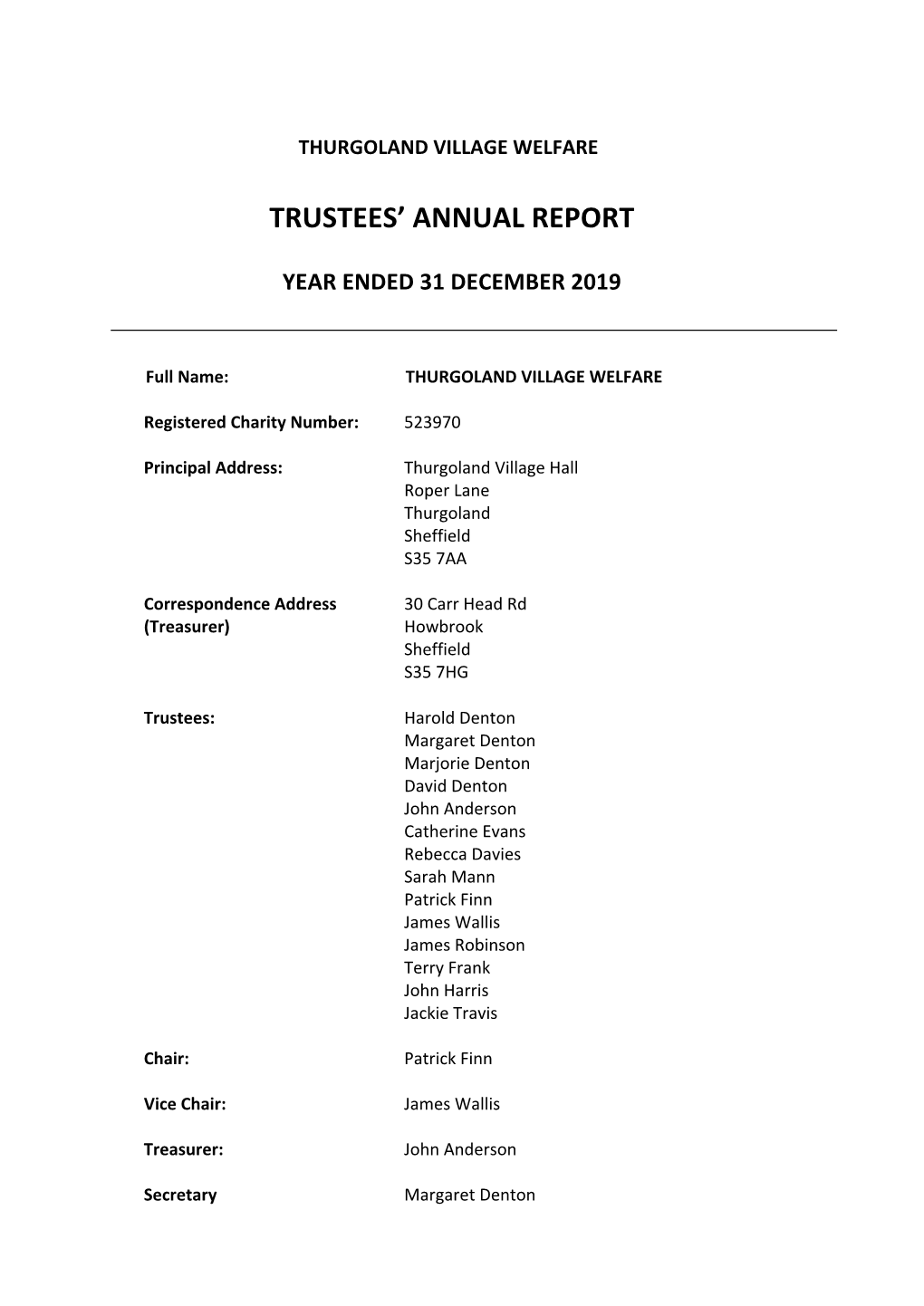 Trustees' Annual Report