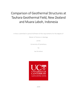Comparison of Geothermal Structures at Tauhara Geothermal Field, New Zealand and Muara Laboh, Indonesia