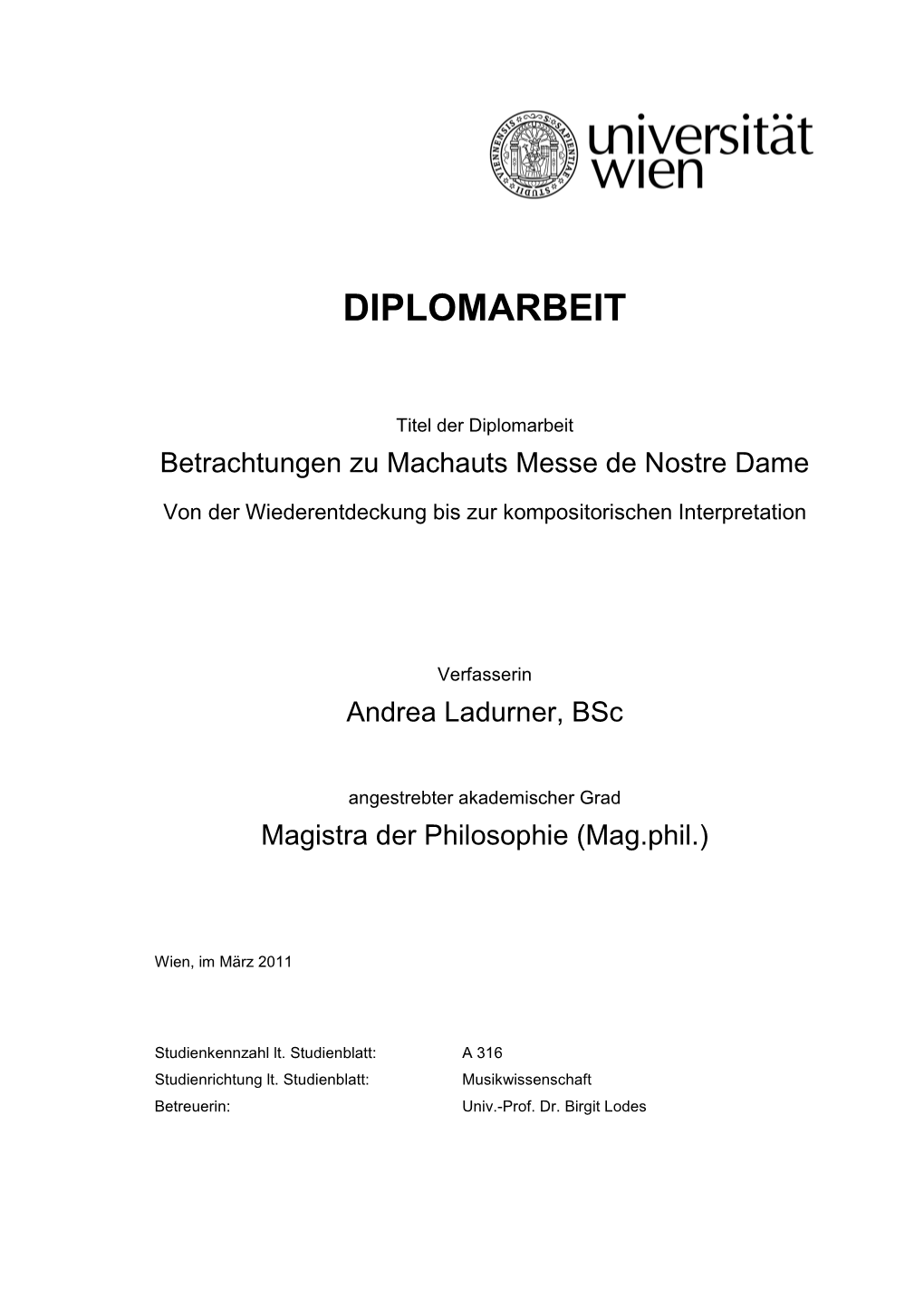 Diplomarbeit