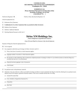 Sirius XM Holdings Inc. (Name of Registrant As Specified in Its Charter)