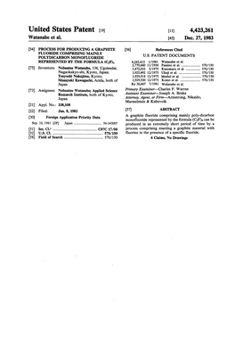 United States Patent (19) 11) 4,423,261 Watanabe Et Al