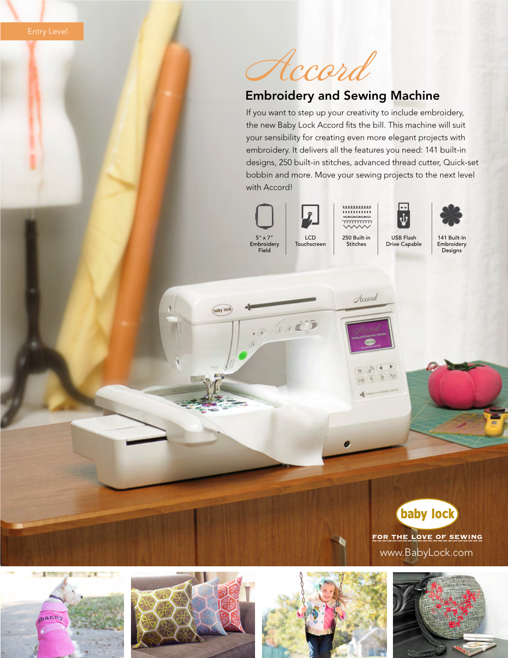 Embroidery and Sewing Machine If You Want to Step up Your Creativity to Include Embroidery, the New Baby Lock Accord Fits the Bill