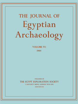 JOURNAL of Egyptian Archaeology