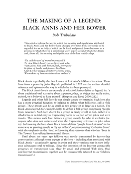 Black Annis and Her Bower