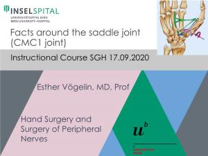 Facts Around the Saddle Joint (CMC1 Joint) Instructional Course SGH 17.09.2020