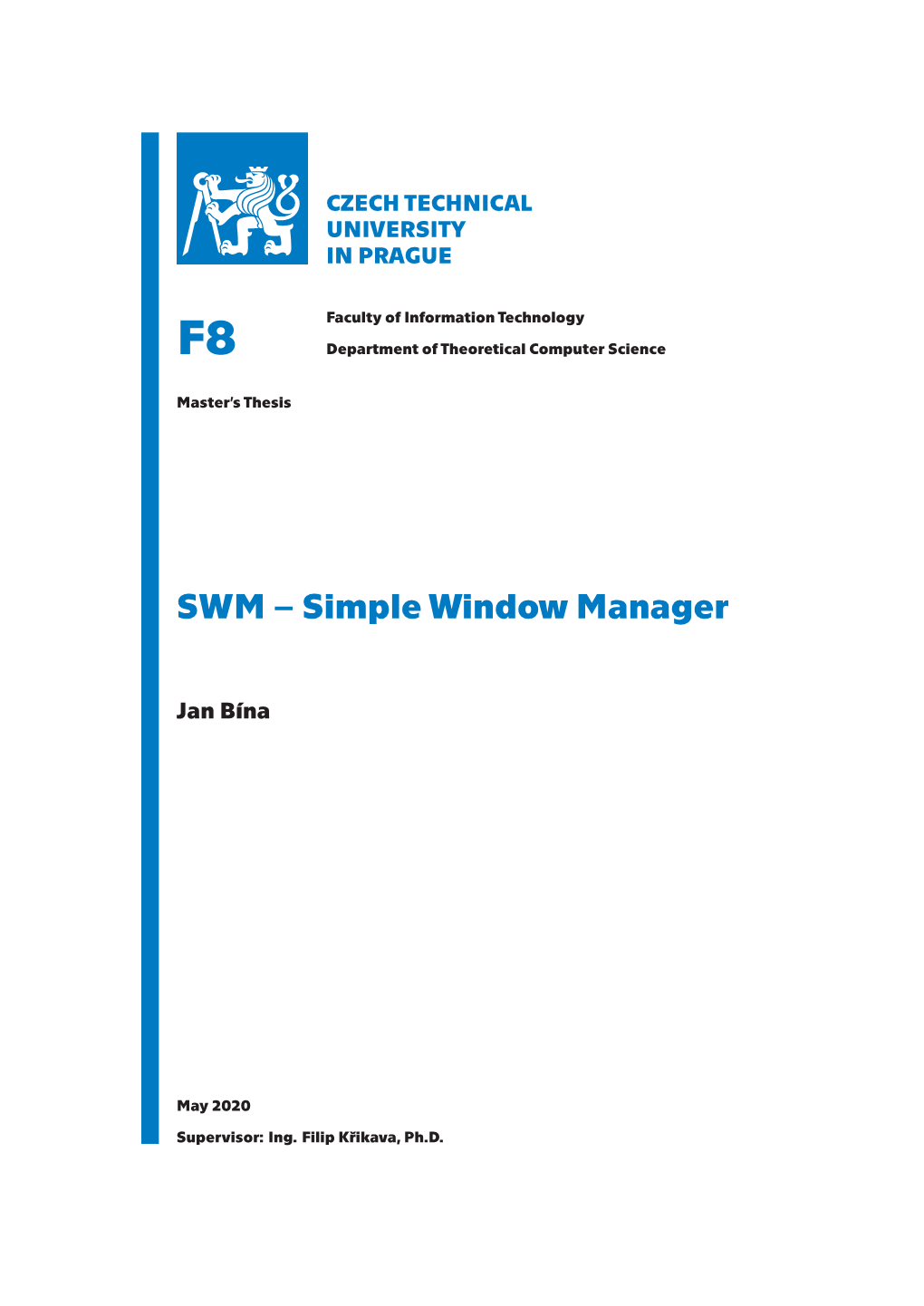 SWM -- Simple Window Manager