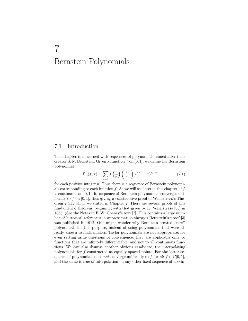 Bernstein Polynomials