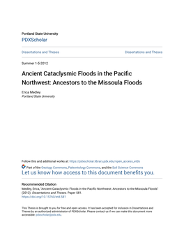 Ancestors to the Missoula Floods