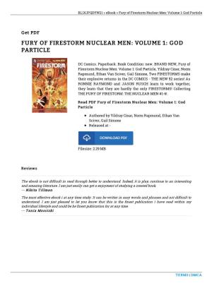 Get Kindle \\ Fury of Firestorm Nuclear Men: Volume 1: God Particle