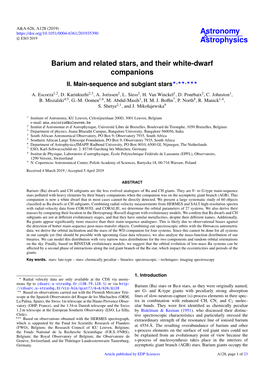 Barium and Related Stars, and Their White-Dwarf Companions II