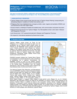 Philippines: Typhoon Nelgae and Nesat Situation Report No