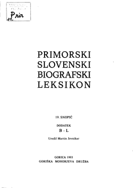 Primorski Slovenski Biografski Leksikon