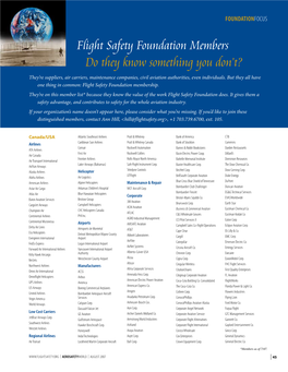 Flight Safety Foundation Members