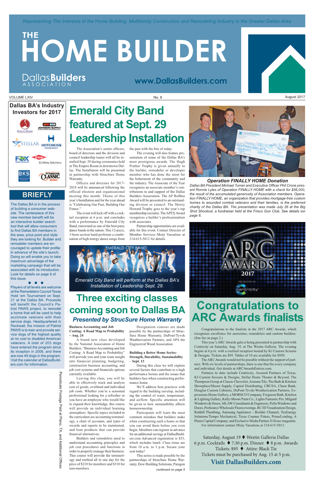 Congratulations to ARC Awards Finalists Emerald City Band Featured