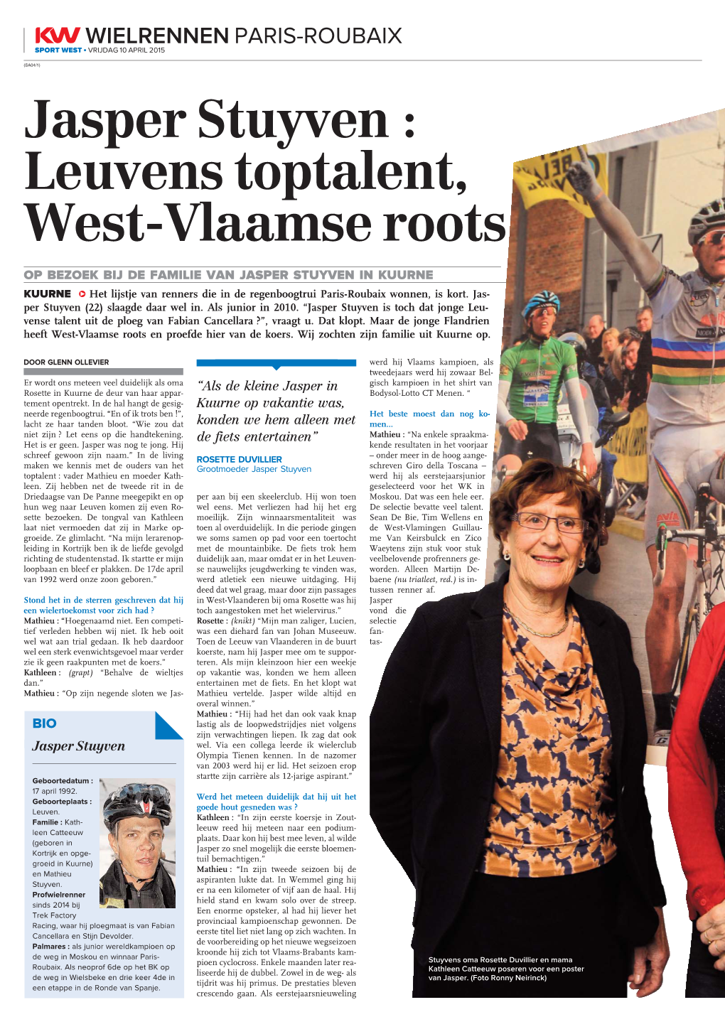 Jasper Stuyven : Leuvens Toptalent, West-Vlaamse Roots