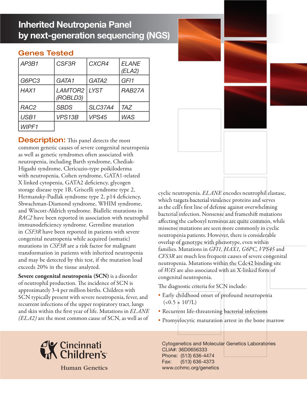 Inherited Neutropenia Panel by Next-Generation Sequencing (NGS)