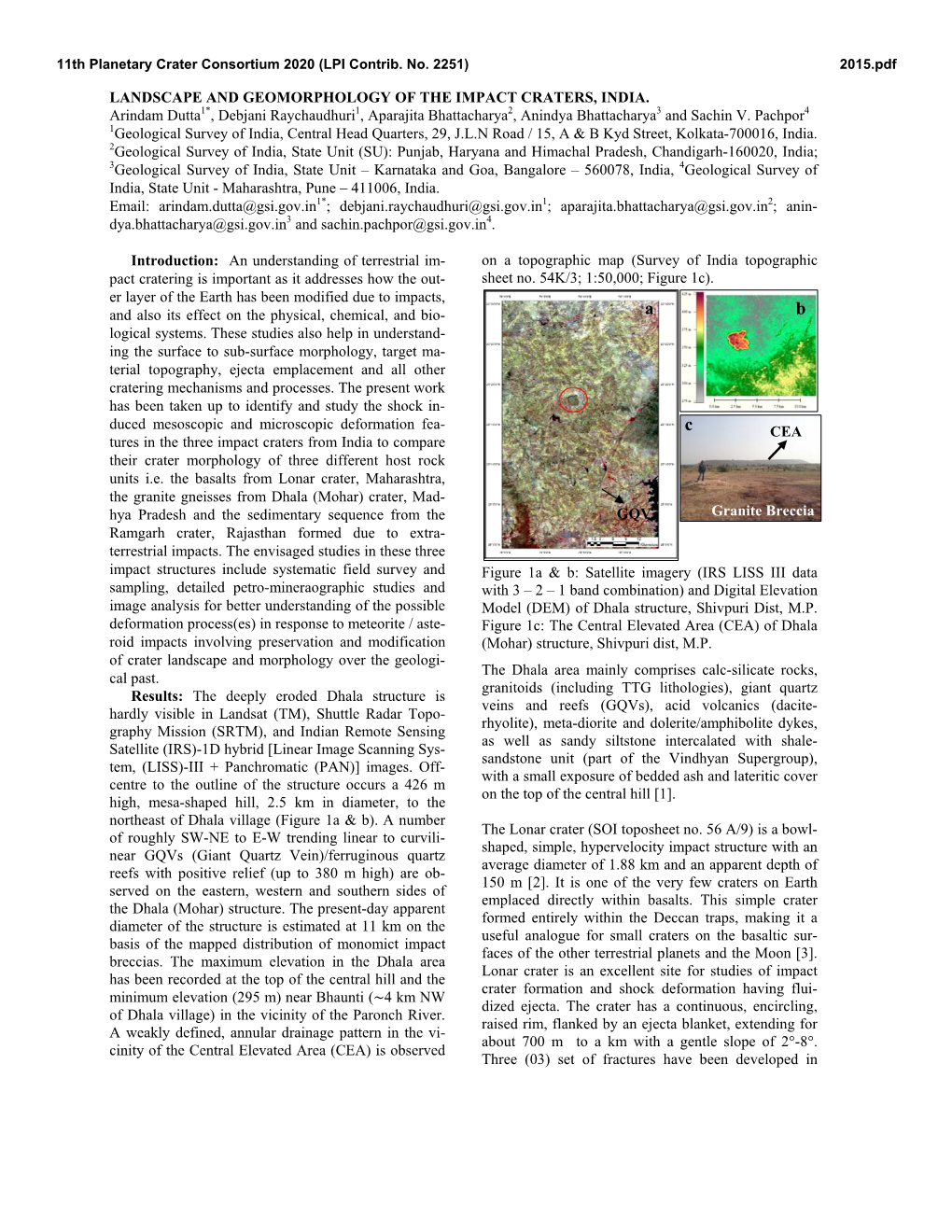 Landscape and Geomorphology of the Impact Craters, India