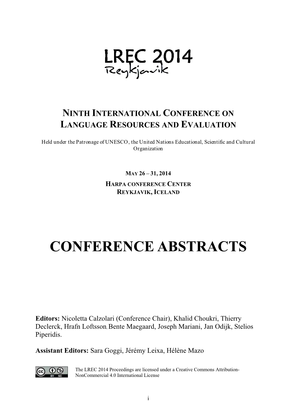 Conference Abstracts