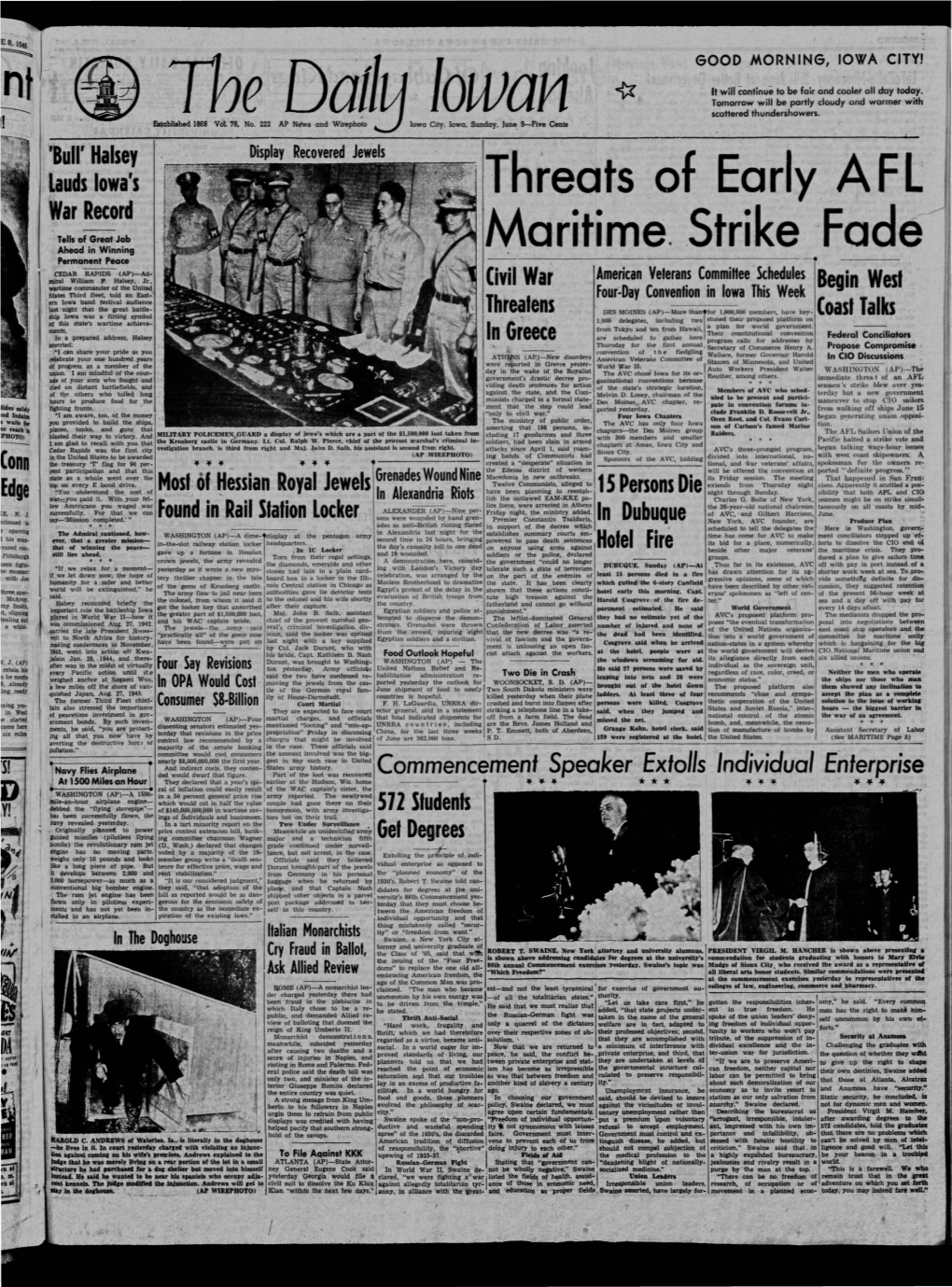 Daily Iowan (Iowa City, Iowa), 1946-06-09