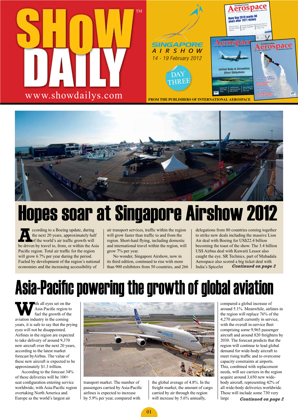 Hopes Soar at Singapore Airshow 2012