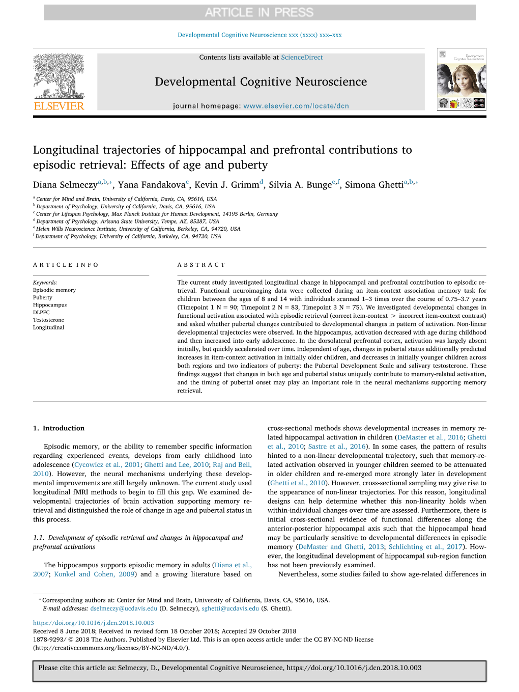 Longitudinal Trajectories of Hippocampal and Prefrontal