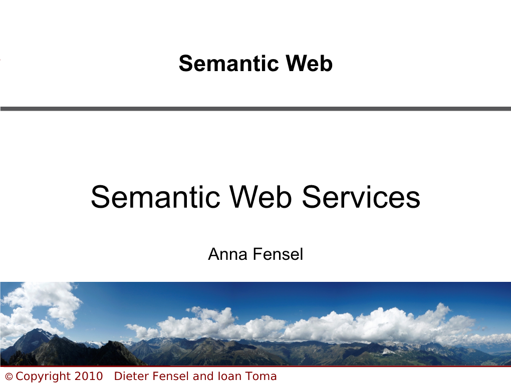 Semantic Web Services