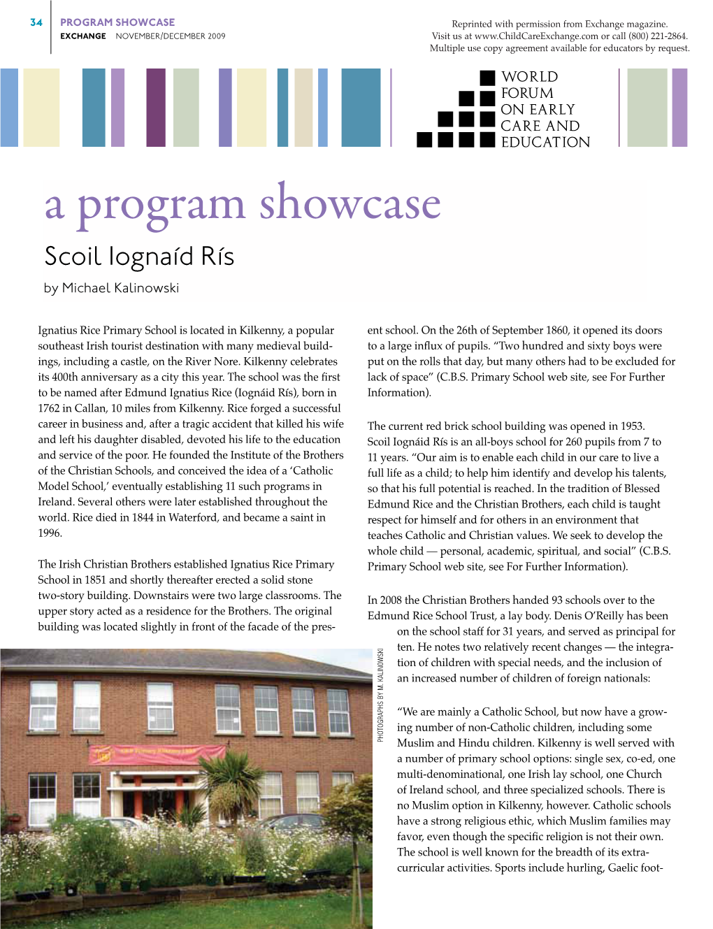 A Program Showcase Scoil Iognaíd Rís by Michael Kalinowski