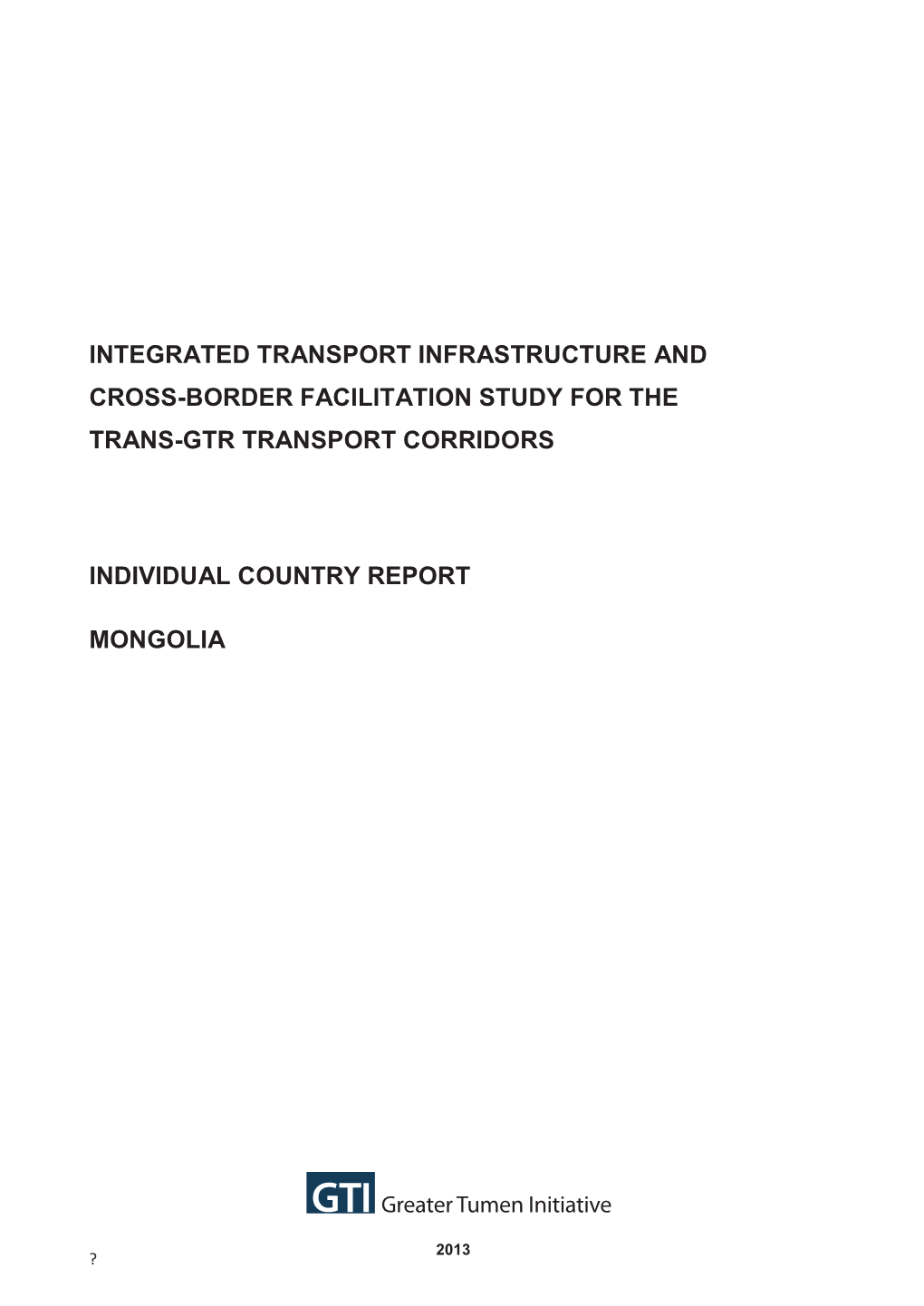 Individual Country Report Mongolia