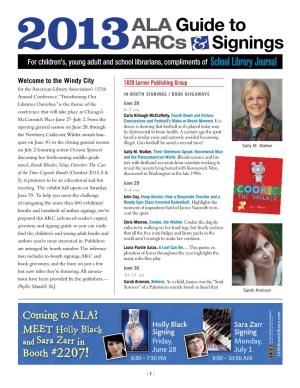 2013 ALA Guide to Arcs & Signings
