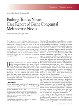 Case Report of Giant Congenital Melanocytic Nevus
