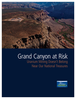Grand Canyon at Risk Uranium Mining Doesn’T Belong Near Our National Treasures Grand Canyon at Risk Uranium Mining Doesn’T Belong Near Our National Treasures
