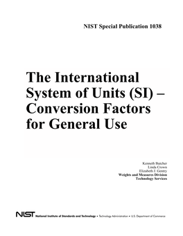 Conversion Factors for General