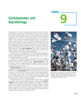 Carbohydrates and Glycobiology 9