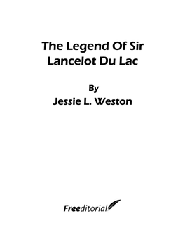 The Legend of Sir Lancelot Du Lac
