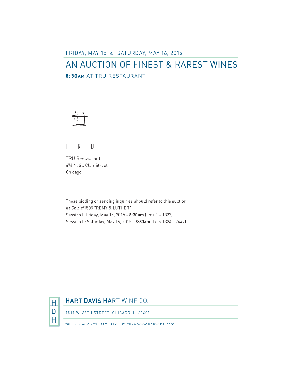 An Auction of Finest & Rarest Wines