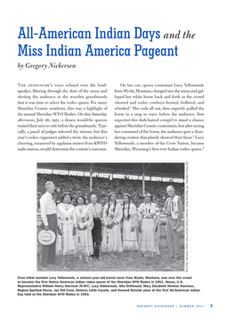 All-American Indian Days and the Miss Indian America Pageant by Gregory Nickerson
