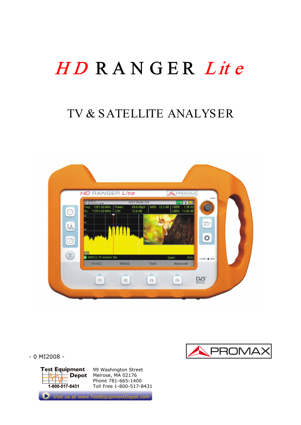 User Manual for HD RANGER Lite (Field Strength Meter)