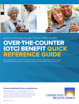 2020 Over the Counter (OTC) Benefit Quick Reference Guide