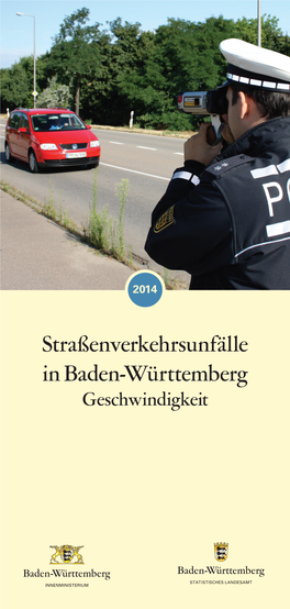 Straßenverkehrsunfälle in Baden-Württemberg Geschwindigkeit