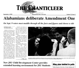 Alabamians Deliberate Amendment One on Sept
